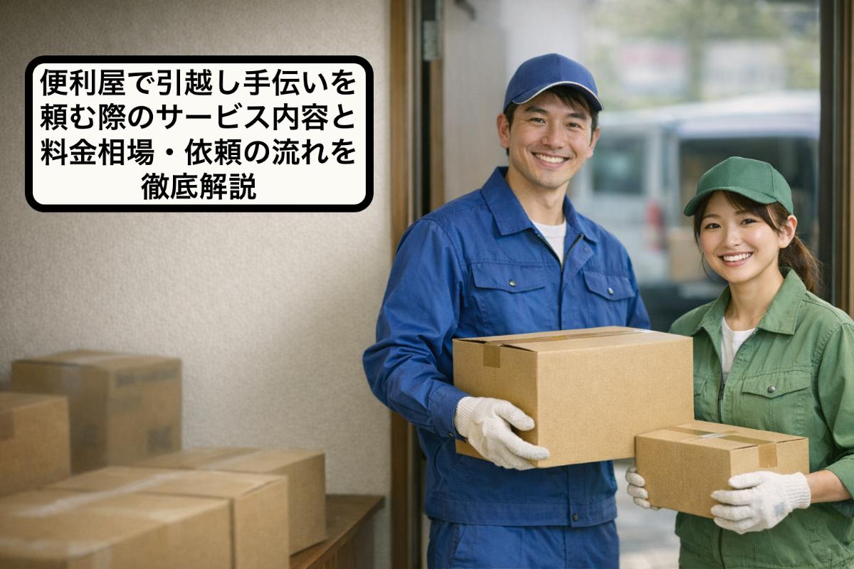 便利屋で引越し手伝いを頼む際のサービス内容と料金相場・依頼の流れを 